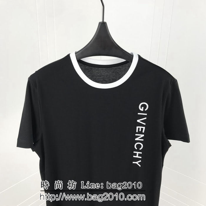 Gvc紀梵希 19ss早春新款短袖 簡單小字母刺繡logo 定制原版絲光面料 高版本男女同款 ydi2028